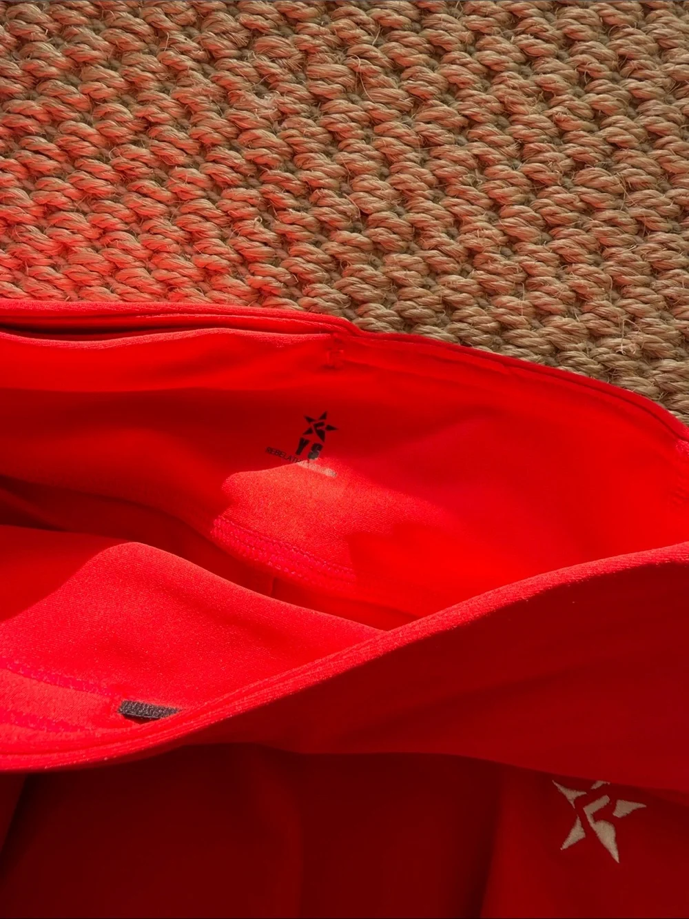 Bright Red Circle Skater Skirt with Star Detail